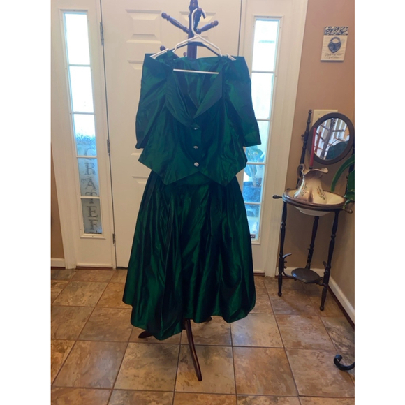 Unbranded | Dresses | Womens 98s Taffeta Emerald Green Dressjacket Size 68  | Poshmark